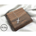 純銀敲打風十字架項鍊_6