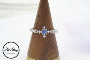 純銀月光石戒指 (1.5 ~ 1.9 )