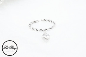 純銀舞動之心戒指  ( 1.6 ~ 1.9 )