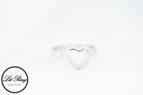 純銀鏤空雙心尾戒  ( 1.4 ~ 1.6 )