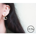 純銀耳針鏤空圓圈月亮耳環_7