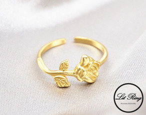 純銀玫瑰花戒指( 1.6~1.9 )