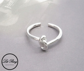 純銀雙結開口戒指 ( 1.6 ~ 1.8 )