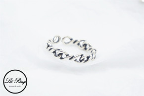 純銀復古編織扭結戒指  ( 1.6 ~ 1.8 )