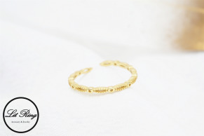 純銀鏤空圓圈刻花戒指 ( 1.6~1.8 )