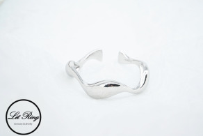 純銀大波浪開口戒指 ( 1.7 ~ 1.9 )