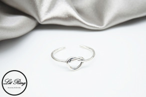 純銀心型打結戒指 ( 1.6 ~ 1.8 )