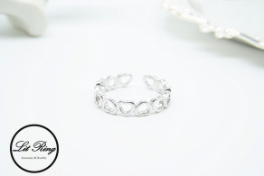 純銀鏤空愛心戒指 ( 1.6 ~ 1.9 )