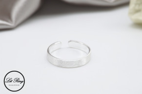 純銀霧面髮絲紋開口戒指 ( 1.6~1.8 )