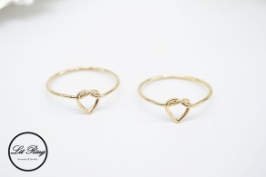 14k包金鏤空愛心戒指 ( 1.6 / 1.7 / 1.8 )