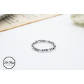 純銀扣環扭結開口戒指 ( 1.6 ~ 1.8 )