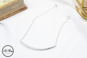 純銀簡約銀管手鍊