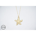 18k金銅鍍珍珠海星項鍊