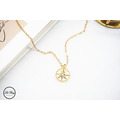 18k金銅鍍雙面星星墜子項鍊_2