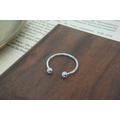 純銀小圓珠開口戒指 ( 1.6 ~ 1.9 )