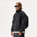 Mens Quarter Zip Soft Shell 半開拉鍊軟殼中層-黑色_1