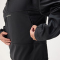Mens Quarter Zip Soft Shell 半開拉鍊軟殼中層-黑色_5
