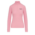 Womens Merino Mock Neck 美麗諾高領半開拉鍊內層-粉紅色_5