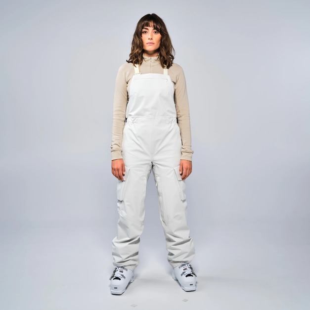 Women 2L Performance BIB Pant 滑雪吊帶褲-暖白色