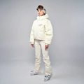 Women High Waisted BIB Pant 滑雪吊帶褲-暖白色_3