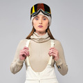 Women High Waisted BIB Pant 滑雪吊帶褲-暖白色_4