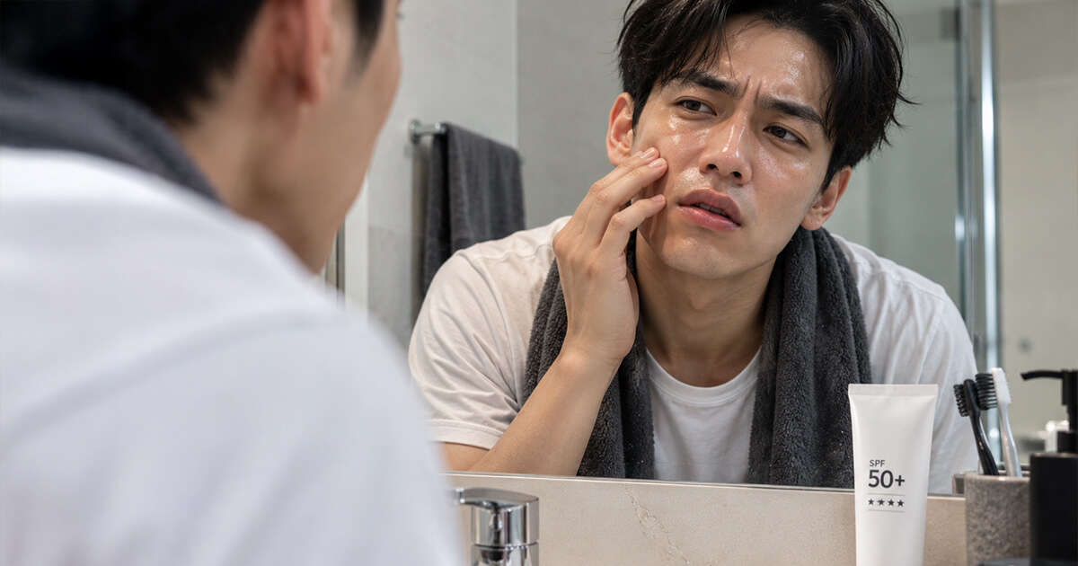 為什麼很多男生就是擦不住防曬？油、黏、悶、泛白，才是真正的勸退原因