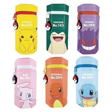 POKEMON精靈寶可夢 日本鉛筆盒 立體筆筒 六角筆袋 筆盒文具袋 大容量文具筆袋 皮卡丘多功能文具收納袋