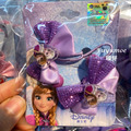 Fuyumoe暖芽⏩日本代購✈Disney 迪士尼/蝴蝶結髮圈/髮飾/飾品✈冰雪奇緣/長髮公主✈2入組_1