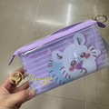 Fuyumoe暖芽⏩日本購物✈卡通人物 雙面圖/透明拉鍊收納包/鉛筆袋/3層收納✈化妝包 小桃鼠 古本屋 小八貓_3