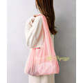 Fuyumoe暖芽⏩日本購物✈薄紗感 可收納/輕量肩背包/購物袋✈大容量 購物袋 托特包 肩背袋