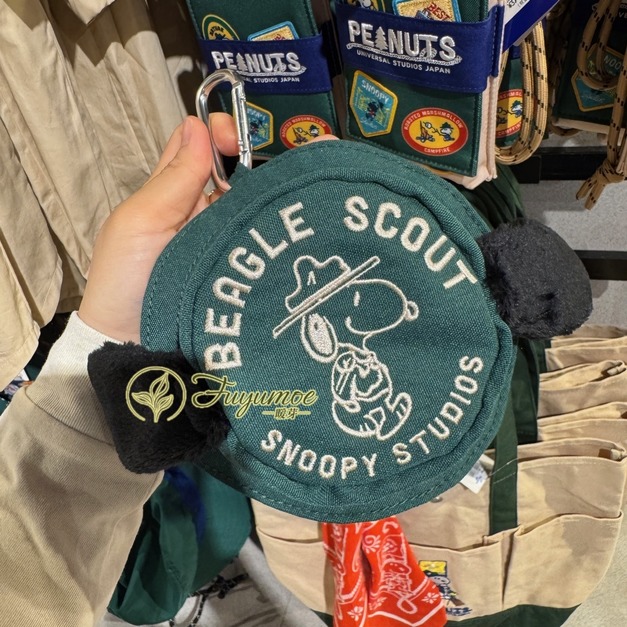 Fuyumoe暖芽⏩日本環球購物✈史努比 Snoopy 登山帽子造型 零錢包/拉鍊小袋✈背包裝飾 小物收納