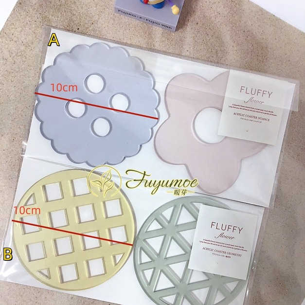 Fuyumoe暖芽⏩日本購物✈幾何學 杯墊2入/居家用品/餐桌擺飾✈置物墊 小物墊 馬克杯墊 茶具配件