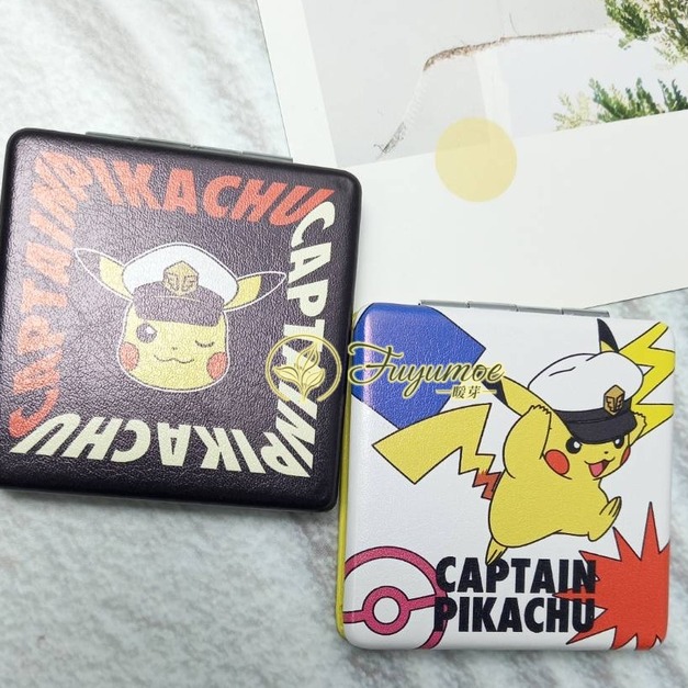 Fuyumoe暖芽⏩日本購物✈精靈寶可夢 皮卡丘 摺疊鏡/隨身鏡/雙面圖✈新葉喵 呆火鱷 鏡子 化妝鏡 小鏡子