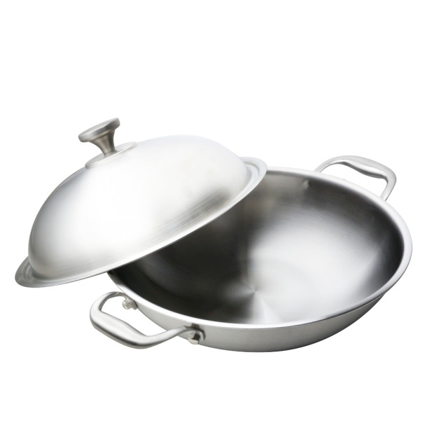 清水316不鏽鋼複合金炒鍋40CM