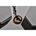 【商品】和闐玉墨翠 黃金祿馬財神回頭祿平安扣 | 祿星回頭_1