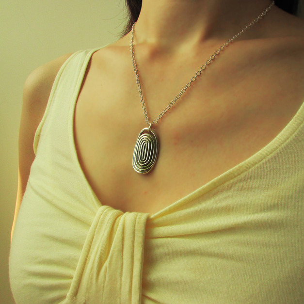 finger print necklace_指紋項鍊