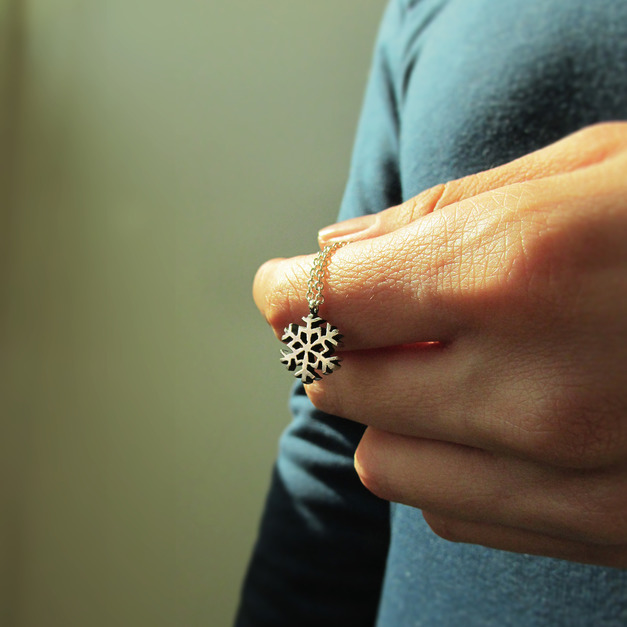 snowflake necklace_雪花項鍊