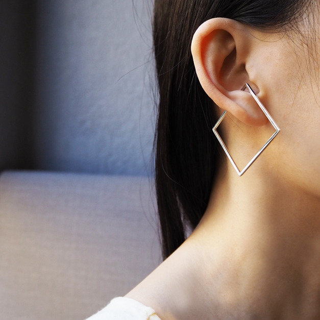 square earring_方框耳骨環