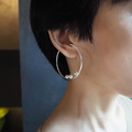 pearl round earring_珍珠圓框耳骨環_3