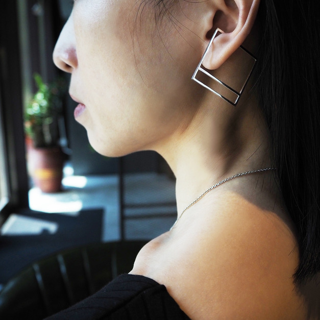 square a earring_方框a耳骨環