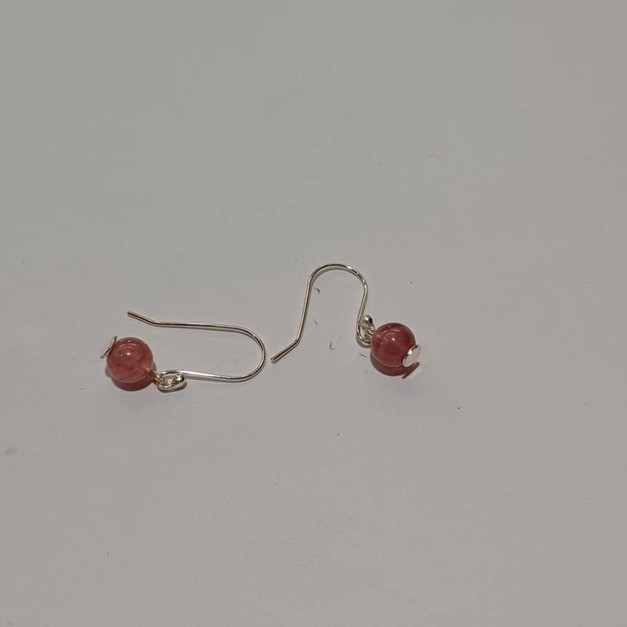 碧璽耳環_Tourmaline earring 電氣石 粉色