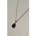 黑色淚滴項鍊_Black teardrop necklace 黑色尖晶石 僅此一件_3