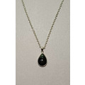 黑色淚滴項鍊_Black teardrop necklace 黑色尖晶石 僅此一件_2