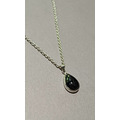 黑色淚滴項鍊_Black teardrop necklace 黑色尖晶石 僅此一件