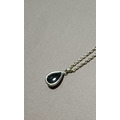 黑色淚滴項鍊_Black teardrop necklace 黑色尖晶石 僅此一件_1