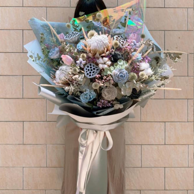 炫光色系永生乾燥花束  C0217003