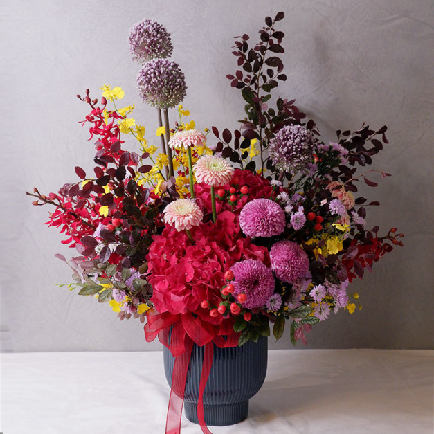 紅紫色系鮮花盆花 B0211018