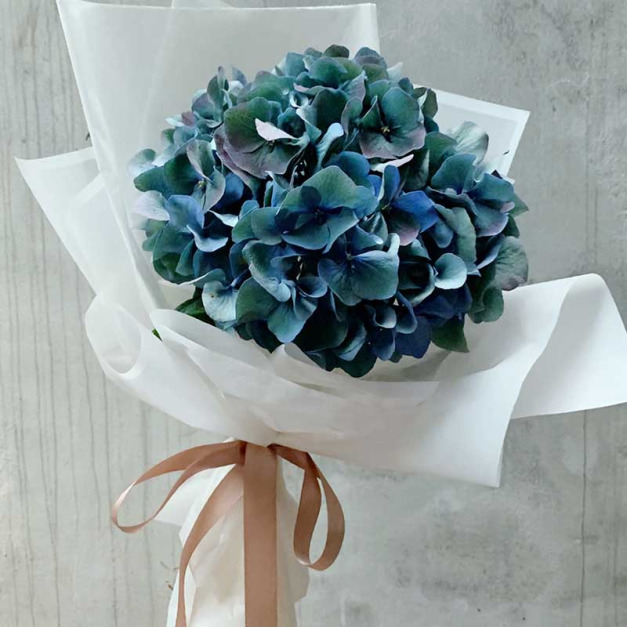 藍繡球單支鮮花花束 B0345012