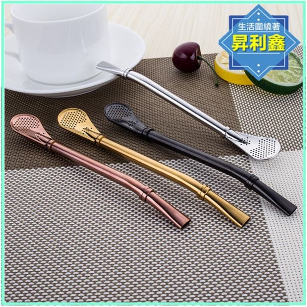 環保必備 食品級不鏽鋼湯匙吸管