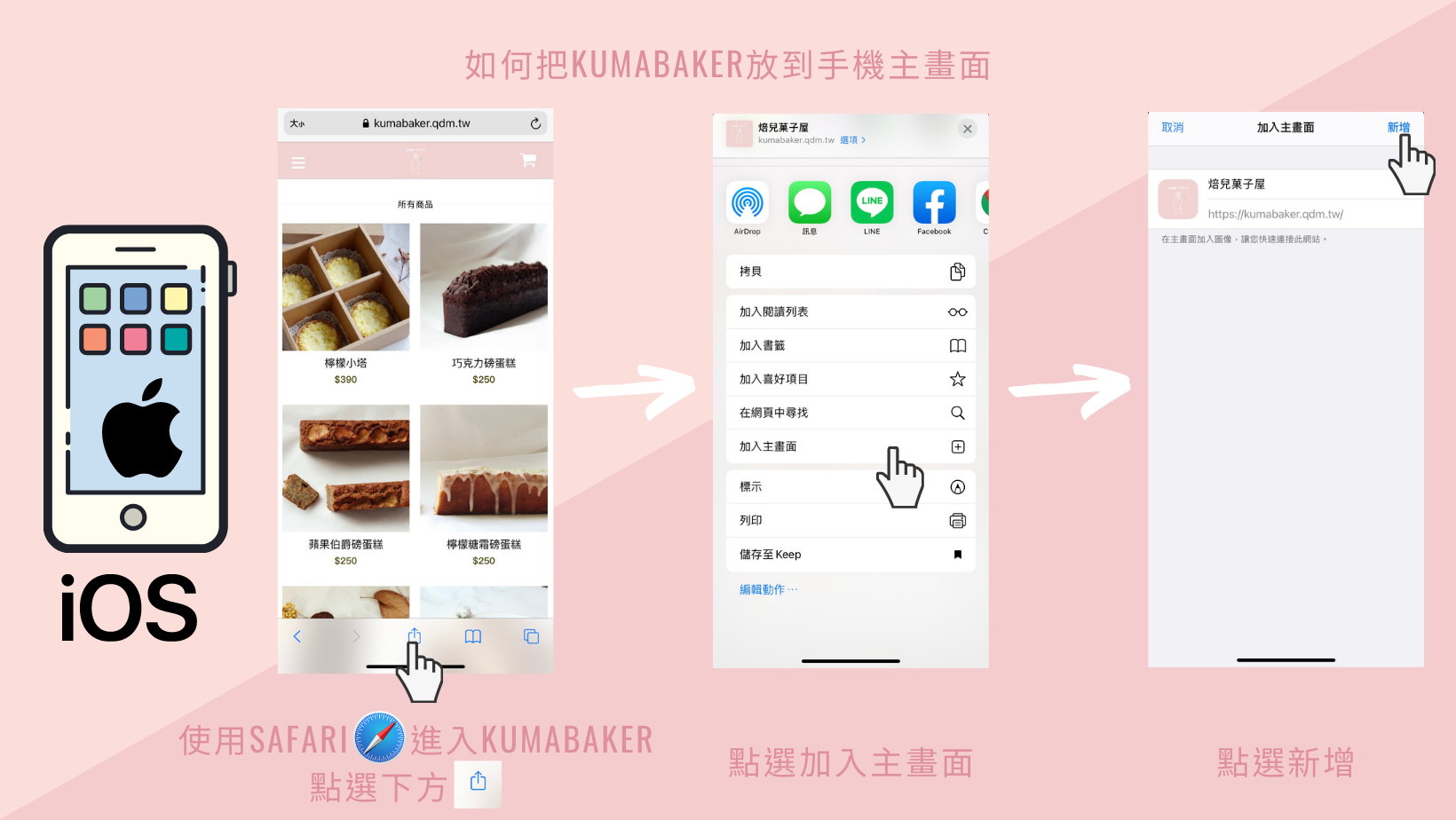 IOS三步驟，網頁變APP